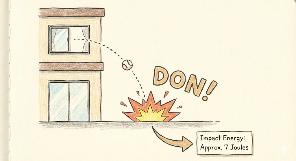 衝撃エネルギー比較図